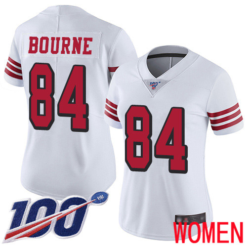 San Francisco 49ers Limited White Women Kendrick Bourne NFL Jersey #84 100th Season Vapor Untouchable->youth nfl jersey->Youth Jersey
